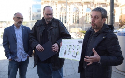 Guerrero i Soler presenten l'aplicació a la plaça del Gas | Roger Benet 